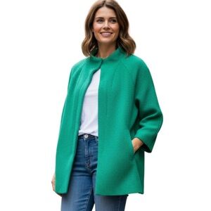 Talbot's Classic and Elegant Green Peacoat, size 10 petite
